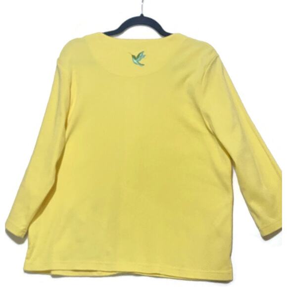 Breckenridge Button Up Jacket Women's Large Yellow Embroidered Casual - Picture 2 of 10